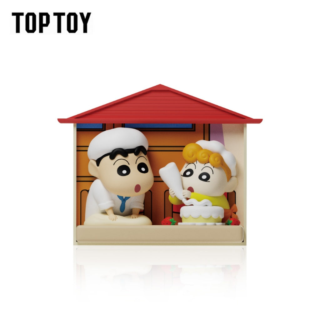 [6 Blind Boxes] TOPTOY x CRAYON SHINCHAN Nohara Family Series Figures Blind Box ของเล่นฟิกเกอร์