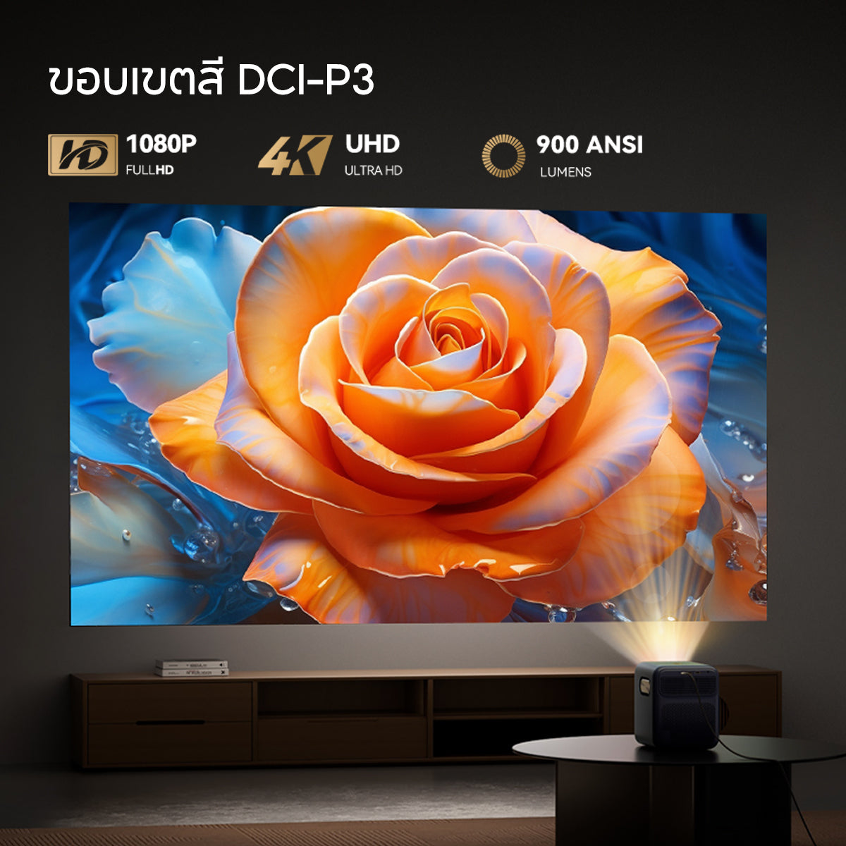 Wanbo Mozart 1 Pro 900 ANSI  Projector Netflix 1080P โปรเจคเตอร์  พกพา Android 11.0 ASA 3.0