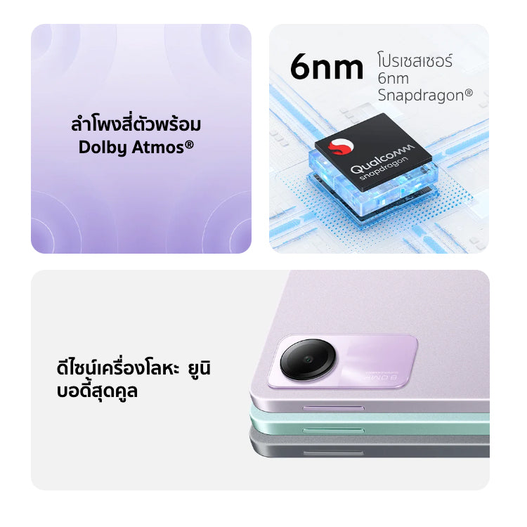 Xiaomi Redmi Pad SE 6+128/8+256 แท็บเล็ตโปรเซสเซอร์ 6nm Snapdragon จอป้องกันดวงตา 11" 90Hz รับประกัน 15 เดือน