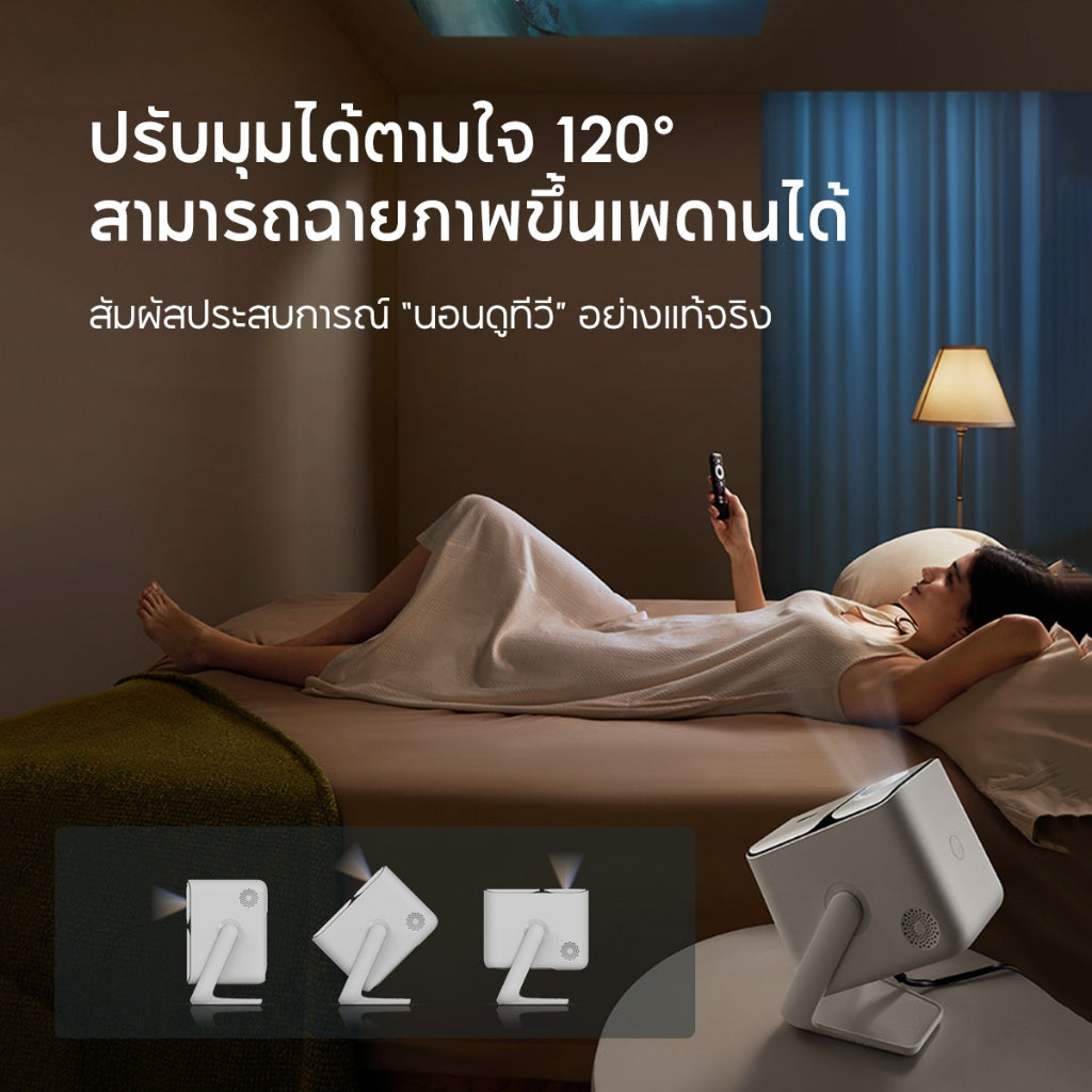 Wanbo T2 Ultra 500 ANSI  Projector โปรเจคเตอร์ พกพา การป้องกันการสั่น Android 11.0 การอัพเกรดที่ครอบคลุม