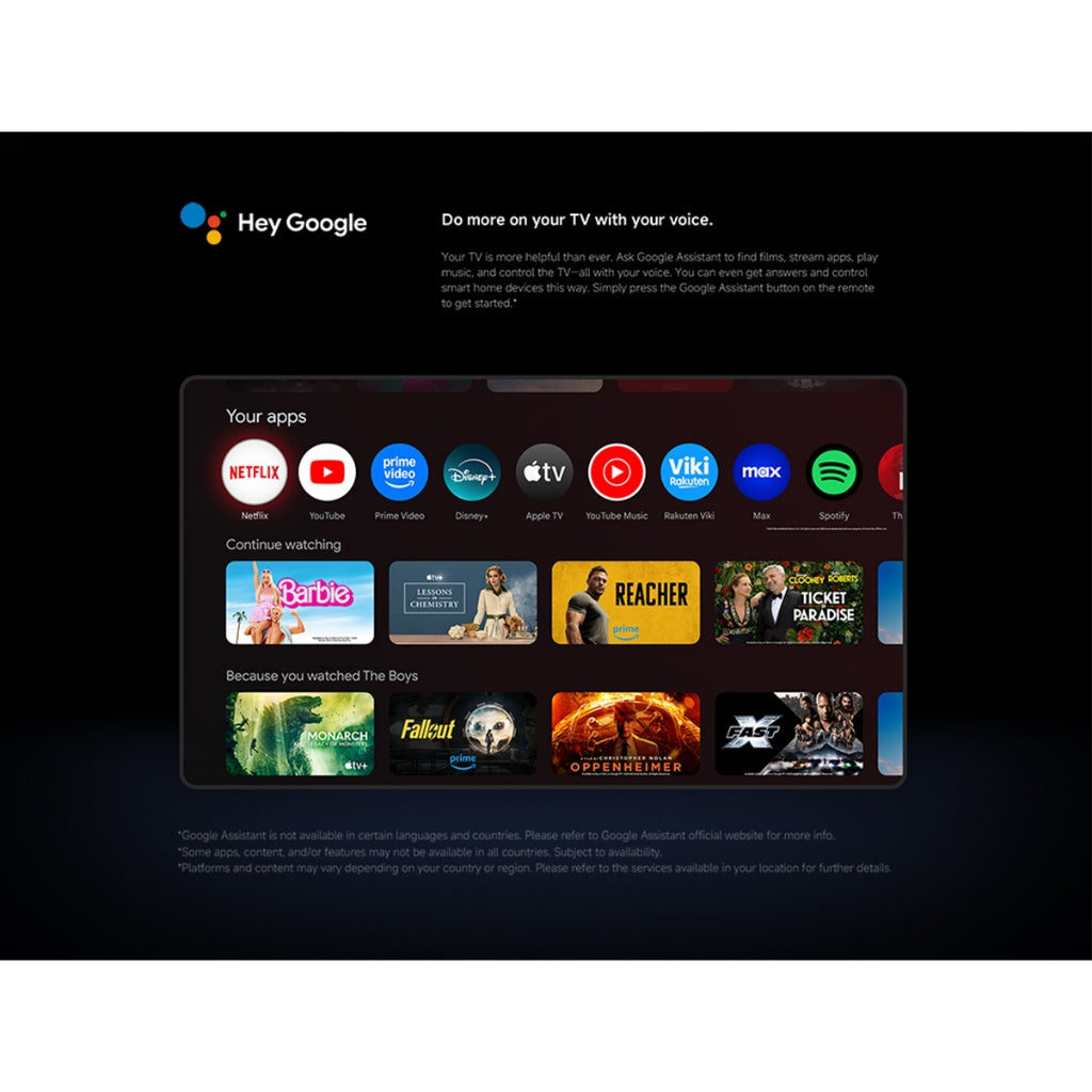 Xiaomi Mi TV A Pro 55 / 65 inch 2026 4K HD สมาร์ททีวี จอแสดงผล QLED 4K สว่างสดใส อัตราการรีเฟรช 120Hz Google TV