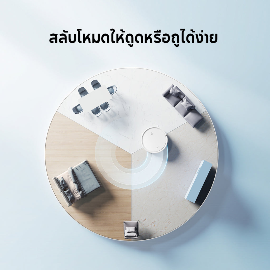 Xiaomi Mi Mijia Robot Vacuum Mop E10/E10C / E5 หุ่นยนต์กวาด เครื่องดูดฝุ่น ดูดแรง 4000Pa โหมดคู่ดูดฝุ่น/ถูพื้น