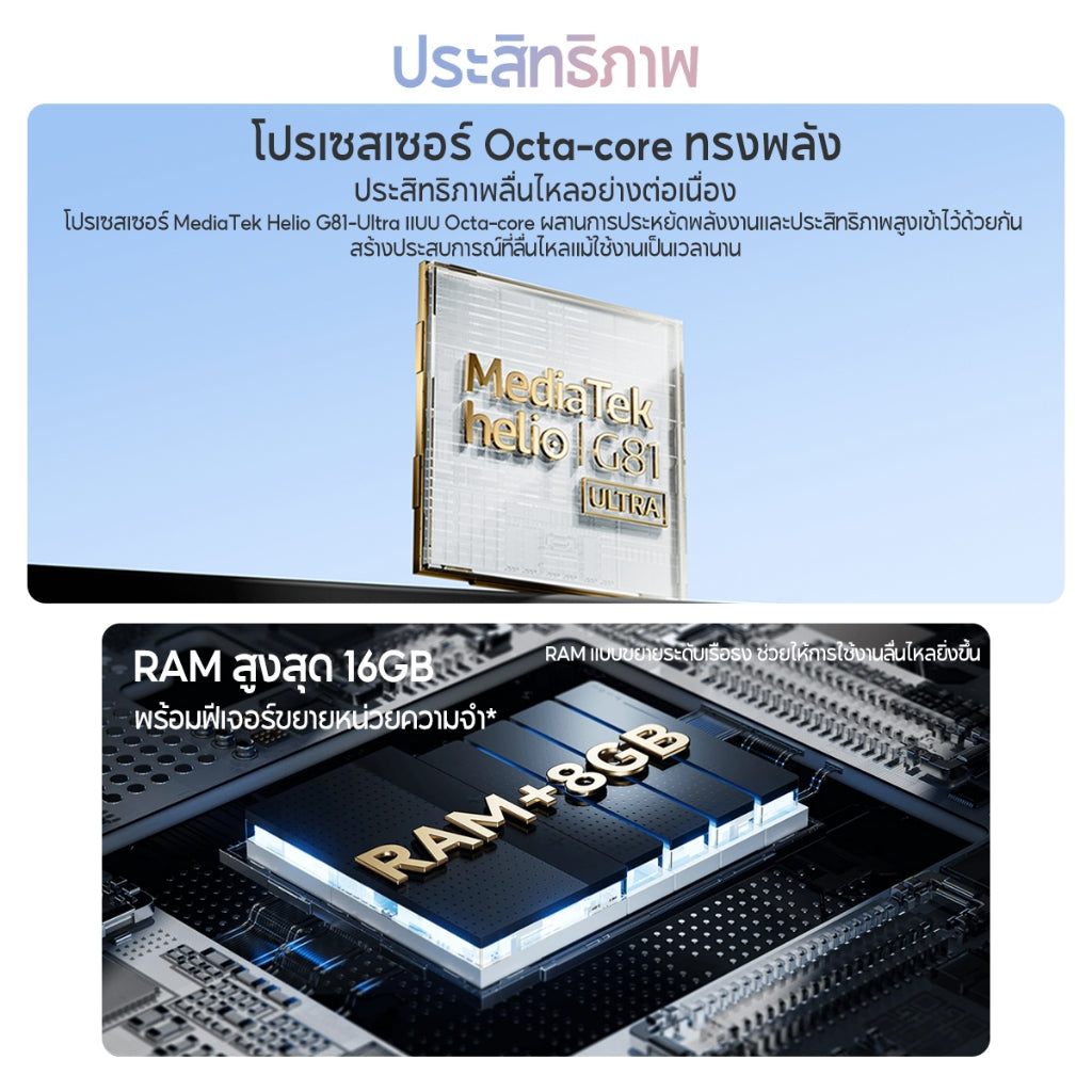 Xiaomi Redmi 15C 6+128 / 8+256 จอใหญ่ เต็มตา 6.9 นิ้ว ความละเอียด HD+ กล้องคมชัด 50MPพร้อม AI แบตอึดเต็มวัน 6000mA