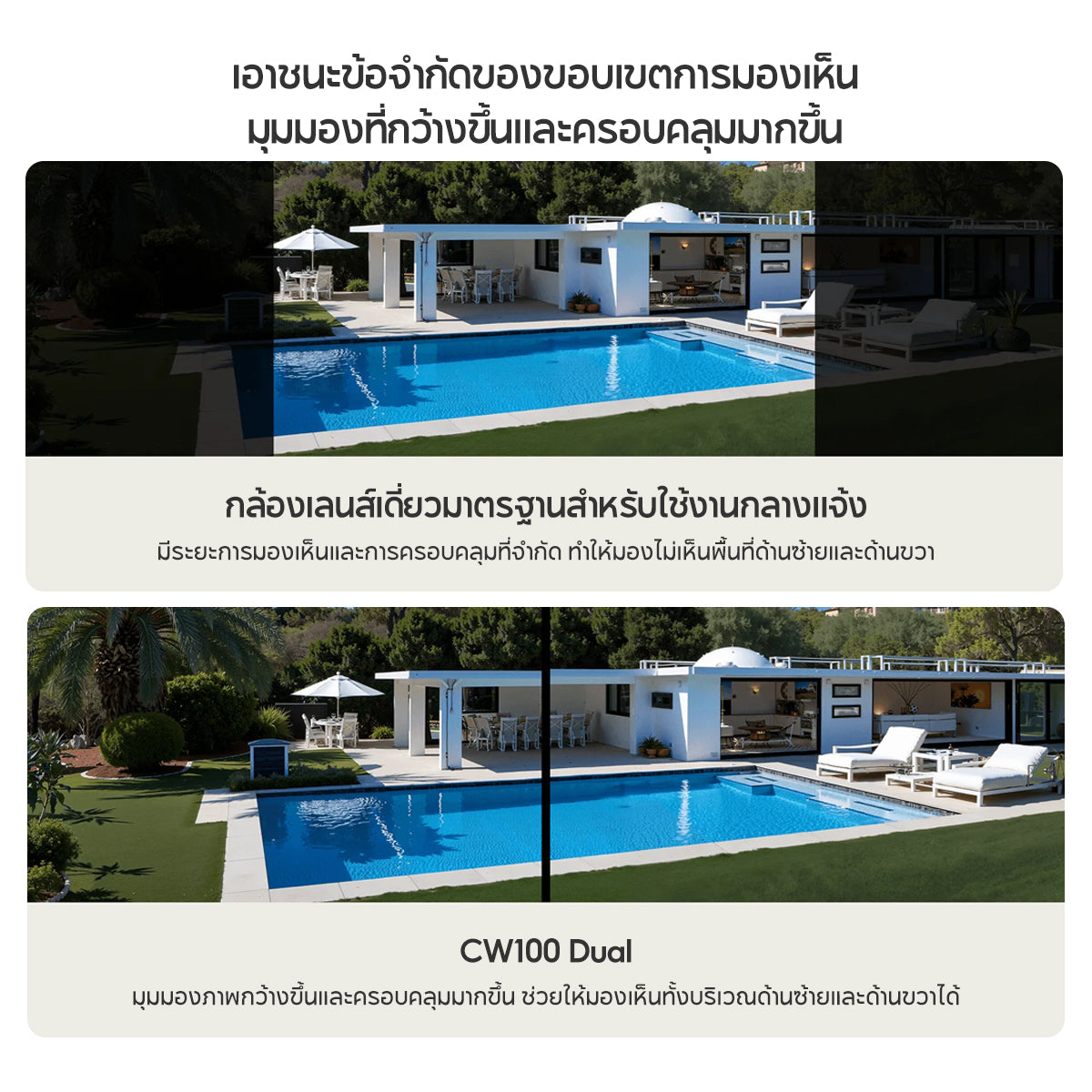 [NEW] Xiaomi Outdoor Camera CW100 DUAL ตรวจจับด้วย AI จากสองมุมมอง กล้องคู่มุมกว้างพิเศษ 2K การมองเห็นกลางคืนแบบเต็มสี